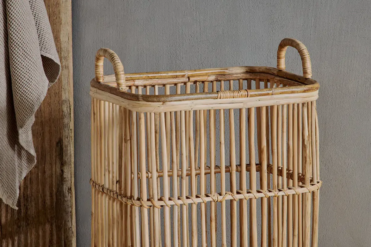 Baskets|Laundry Baskets^Nkuku Rammi Rattan Tall Laundry Basket - Natural