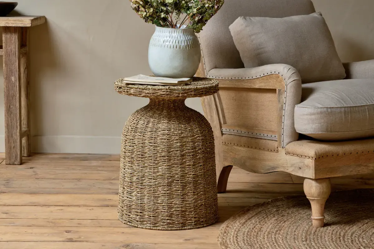 Living|Beside Tables^Nkuku Rampura Rattan Side Table - Natural