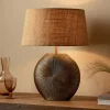 Table Lamps^Nkuku Ramvas Etched Table Lamp - Antique Brass