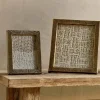 Decorative Home Accessories|Desk Accessories^Nkuku Ranoli Iron Etched Photo Frame - Antique Brass