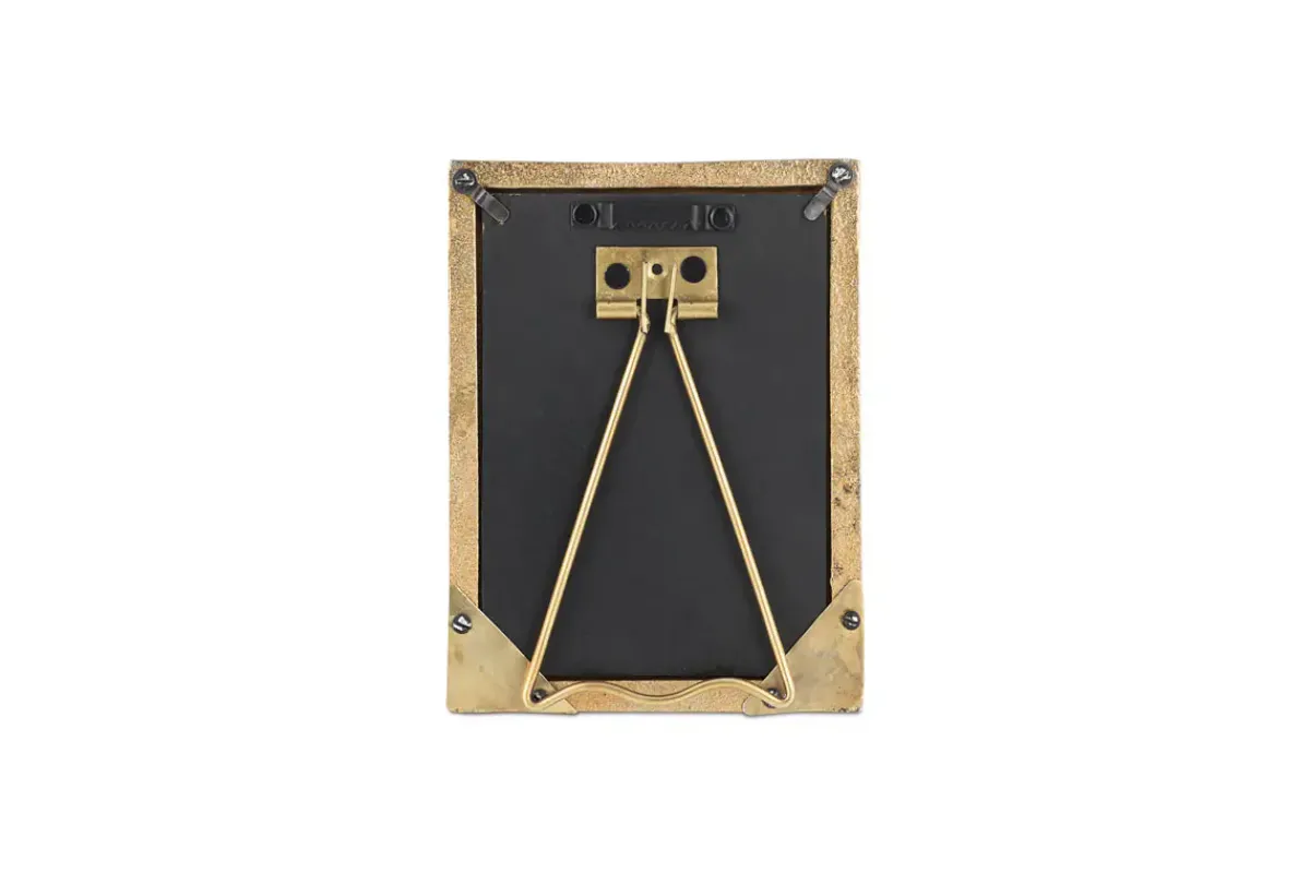Decorative Home Accessories|Desk Accessories^Nkuku Ranoli Iron Etched Photo Frame - Antique Brass