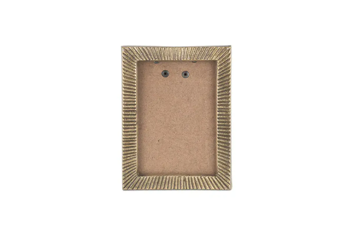 Decorative Home Accessories|Desk Accessories^Nkuku Ranoli Iron Etched Photo Frame - Antique Brass