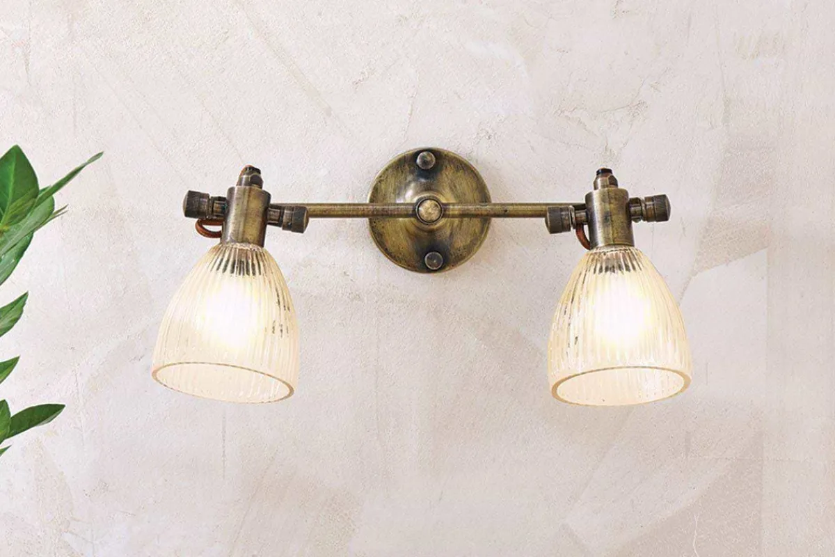 Wall Lights|Wall & Spot Lights^Nkuku Rarni Recycled Glass Double Wall Light