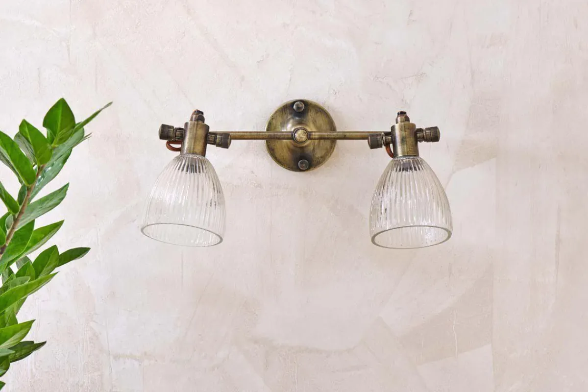 Wall Lights|Wall & Spot Lights^Nkuku Rarni Recycled Glass Double Wall Light