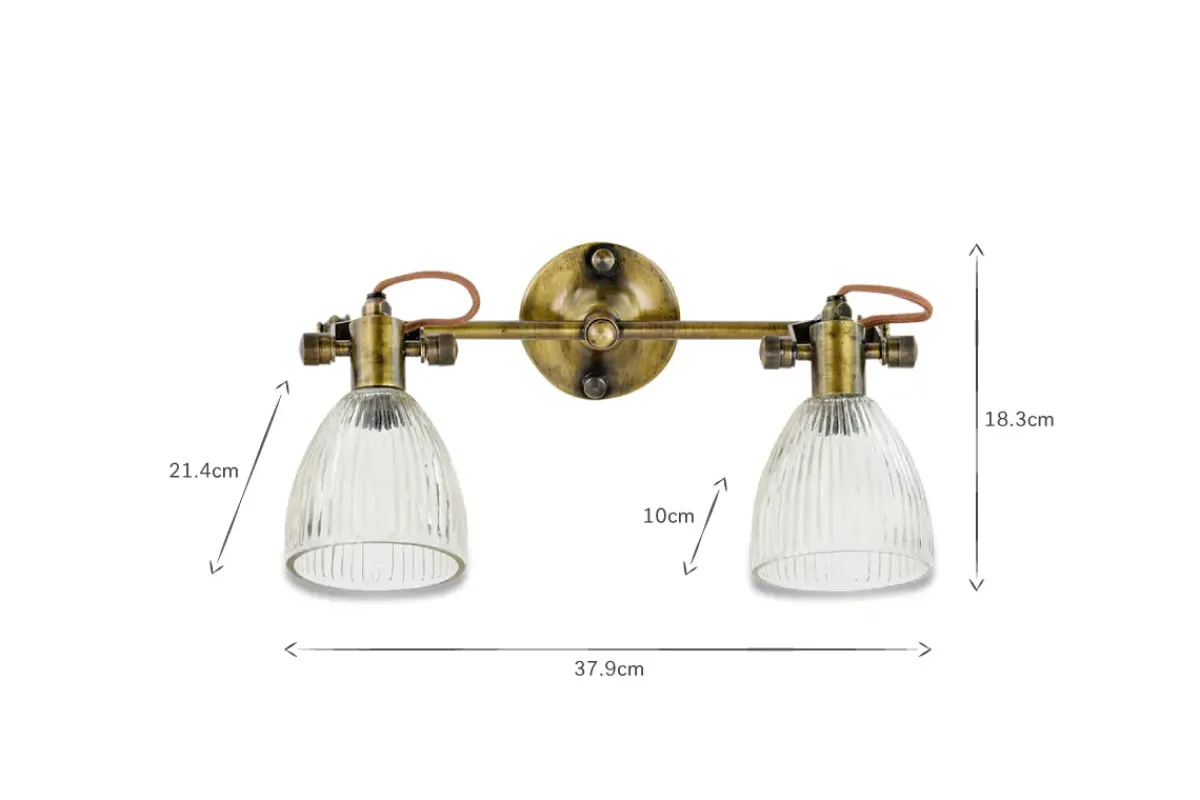 Wall Lights|Wall & Spot Lights^Nkuku Rarni Recycled Glass Double Wall Light