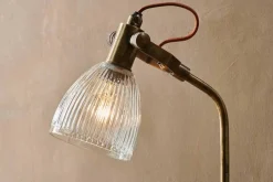 Desk Lamps|Table Lamps^Nkuku Rarni Recycled Glass Table Lamp - Antique Brass
