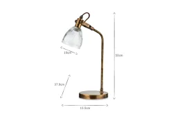Desk Lamps|Table Lamps^Nkuku Rarni Recycled Glass Table Lamp - Antique Brass