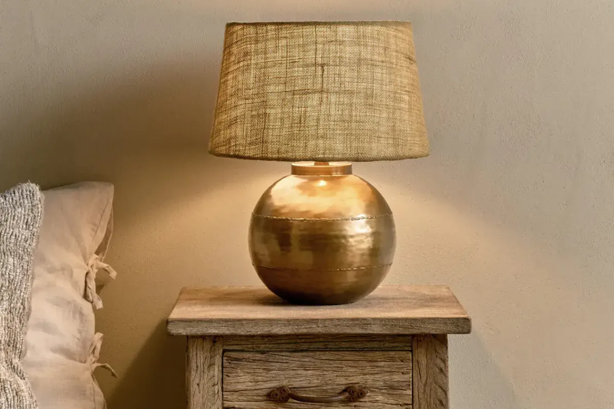 Table Lamps|Bedroom^Nkuku Rasan Table Lamp - Antique Brass