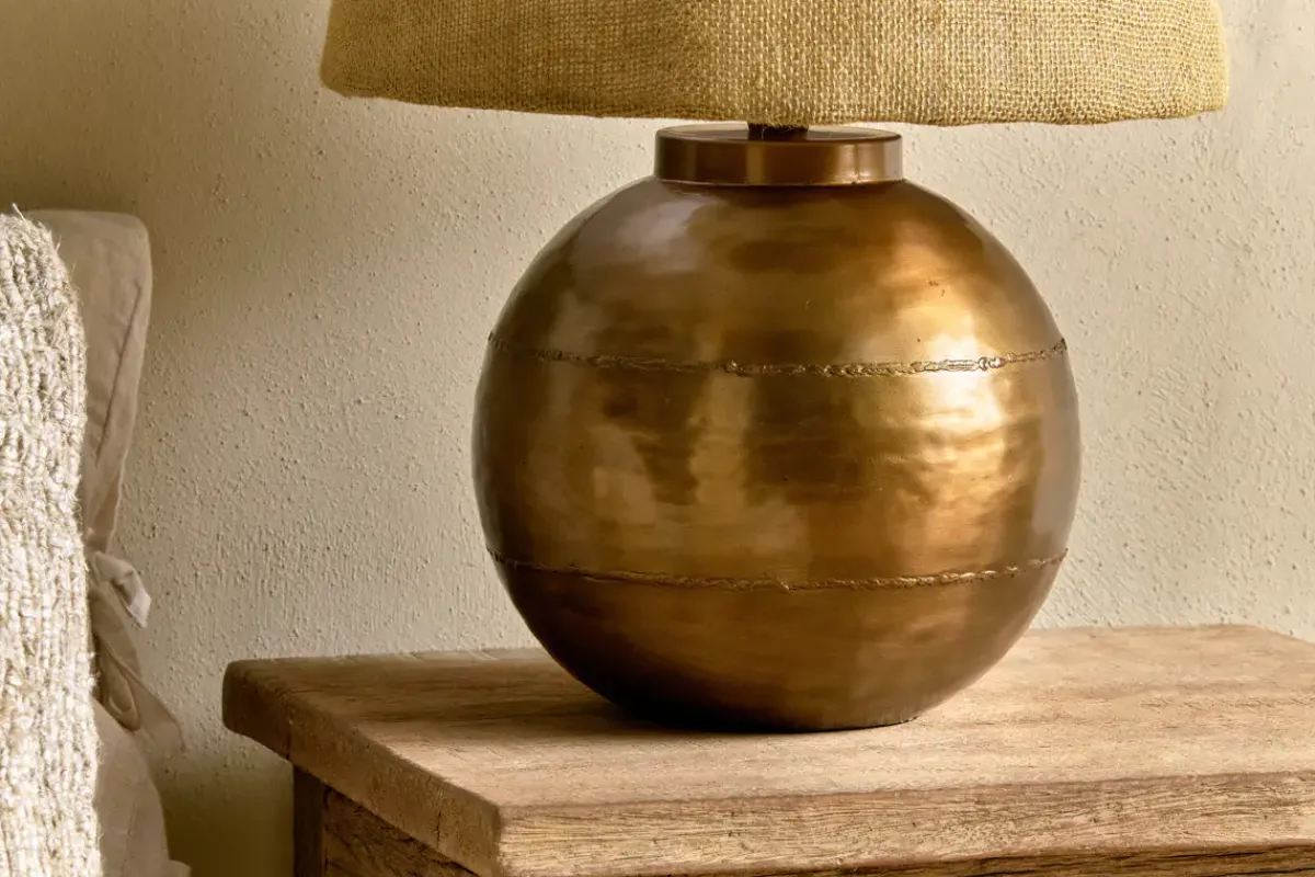 Table Lamps|Bedroom^Nkuku Rasan Table Lamp - Antique Brass