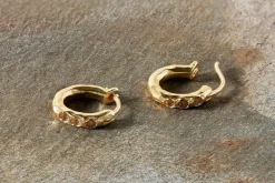 Jewellery & Jewellery Boxes|Jewellery^Nkuku Ratna Labradorite Earrings - Gold