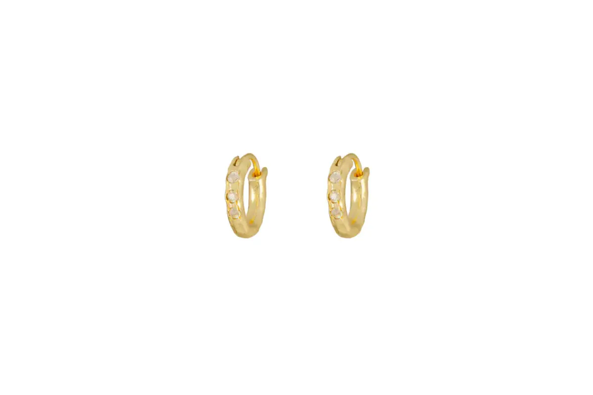 Jewellery & Jewellery Boxes|Jewellery^Nkuku Ratna Labradorite Earrings - Gold