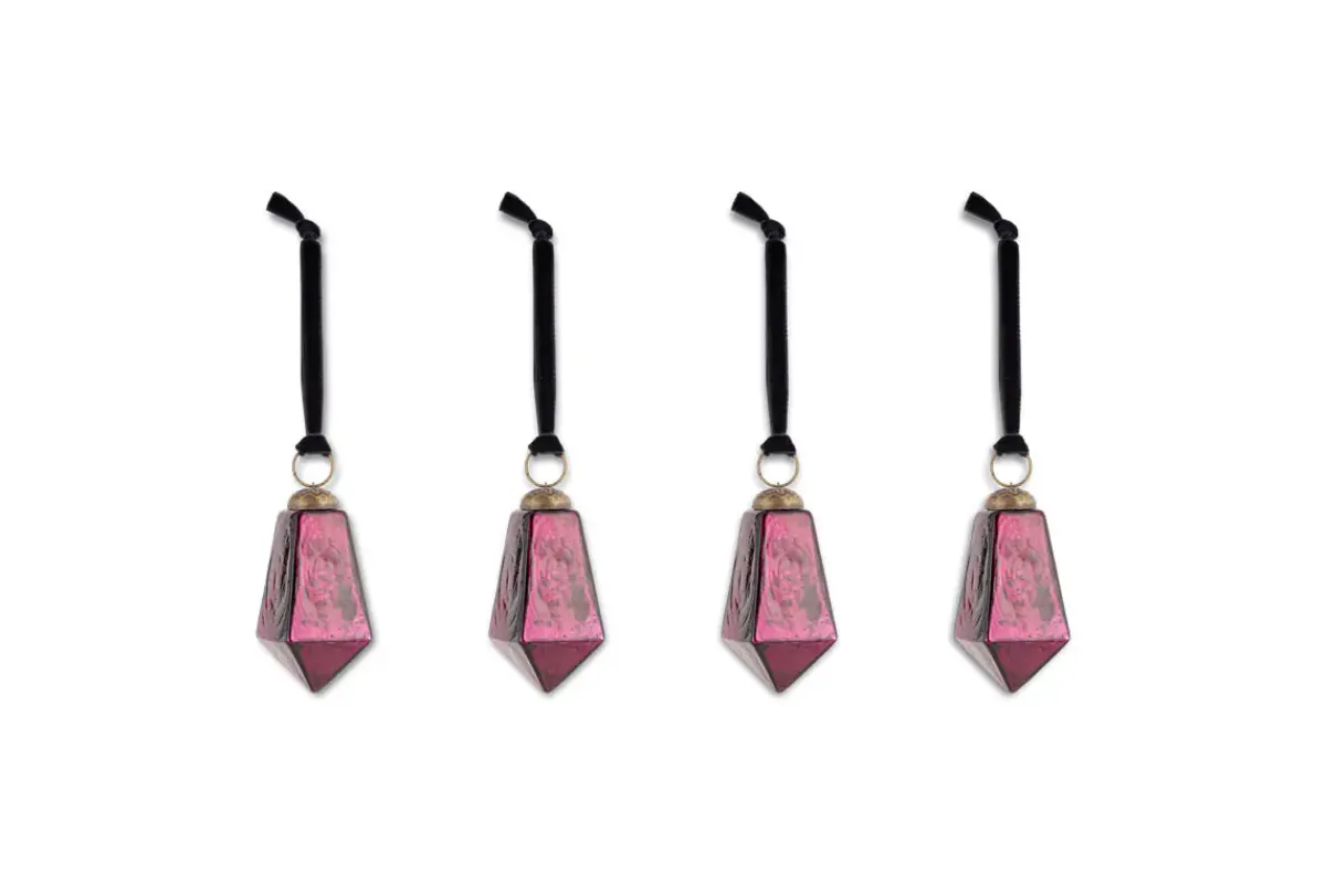 Baubles & Tree Decorations|Winter Berries^Nkuku Ratnam Baubles - Large (Set of 4) Ruby