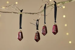 Baubles & Tree Decorations|Winter Berries^Nkuku Ratnam Baubles - Ruby Small (Set of 4)