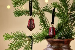 Baubles & Tree Decorations|Winter Berries^Nkuku Ratnam Baubles - Ruby Small (Set of 4)