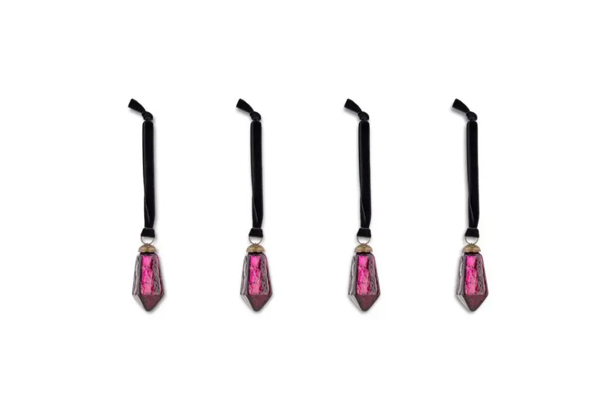 Baubles & Tree Decorations|Winter Berries^Nkuku Ratnam Baubles - Ruby Small (Set of 4)