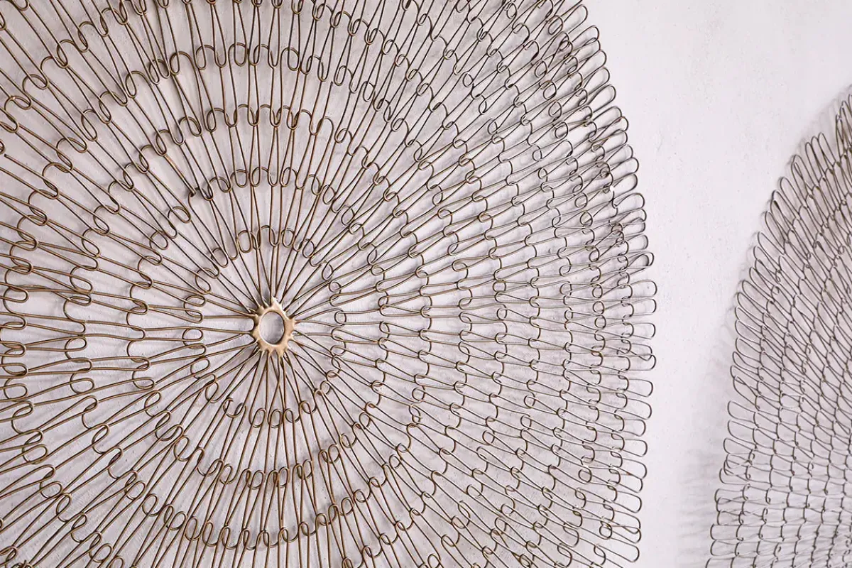 Decorative Home Accessories|Wall Art^Nkuku Rayan Wire Wall Art - Antique Brass