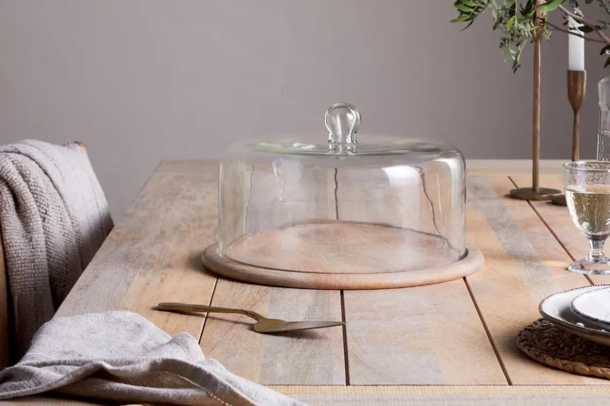 Pantry|Cake Domes & Stands^Nkuku Recycled Glass Cake Dome