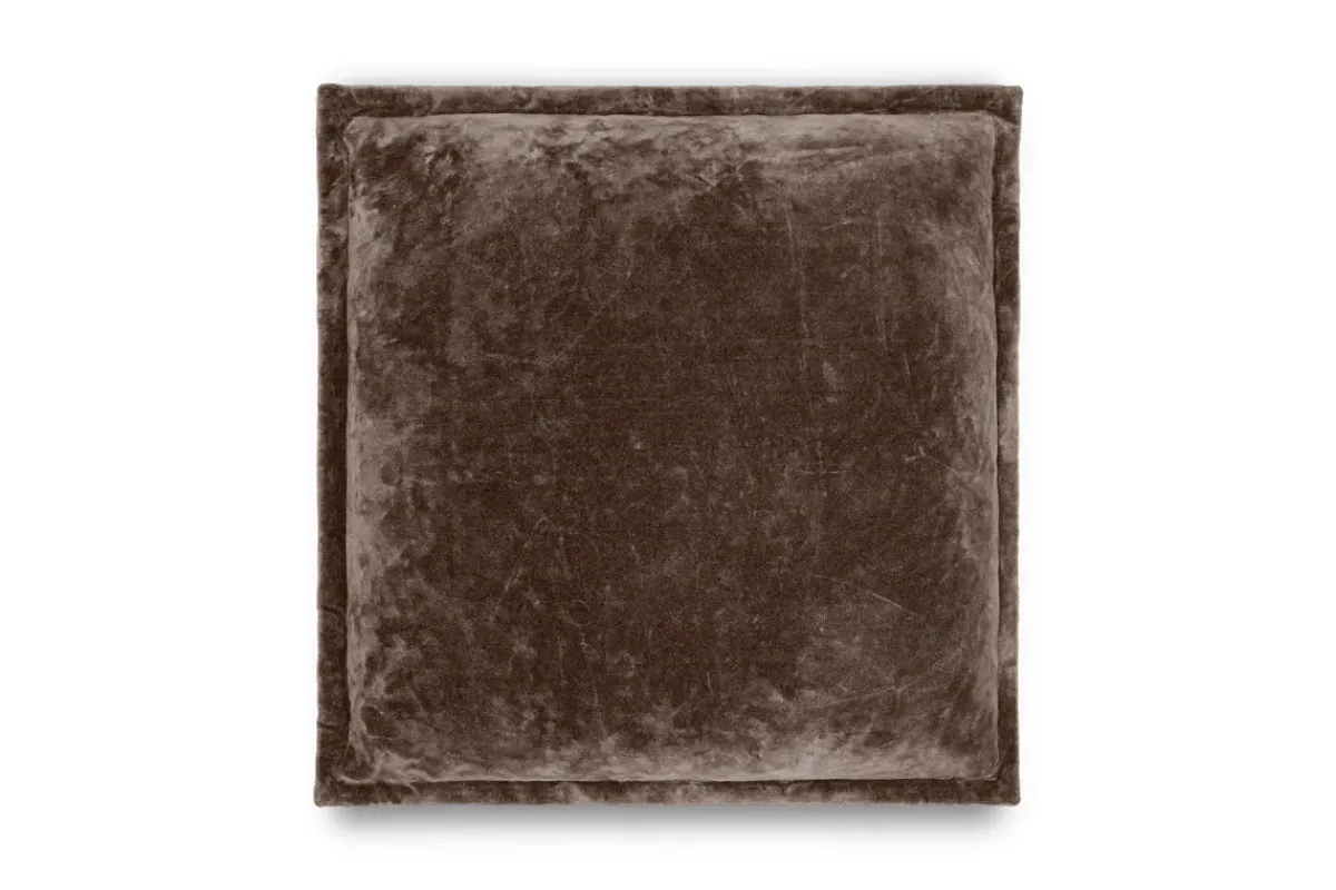 Bedroom Textiles|Cushions^Nkuku Renwal Velvet & Linen Cushion Cover - Brown