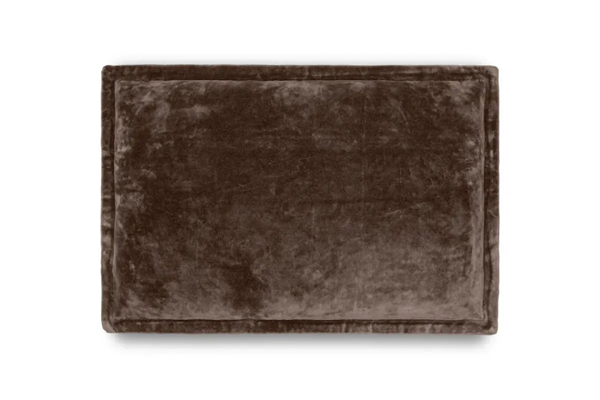Bedroom Textiles|Cushions^Nkuku Renwal Velvet & Linen Cushion Cover - Brown