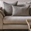 Bedroom Textiles|Cushions^Nkuku Repudi Linen Cushion Cover - Soft Grey