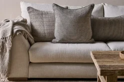 Bedroom Textiles|Cushions^Nkuku Repudi Linen Cushion Cover - Soft Grey