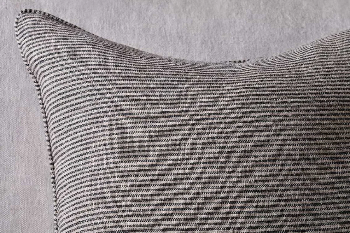 Bedroom Textiles|Cushions^Nkuku Repudi Linen Cushion Cover - Soft Grey