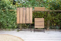 Garden|Garden Tables^Nkuku Rishikesh Reclaimed Wood & Iron Folding Chairs - (Set of 2)