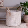 Baskets^Nkuku Rohia Basket - Natural & Cream