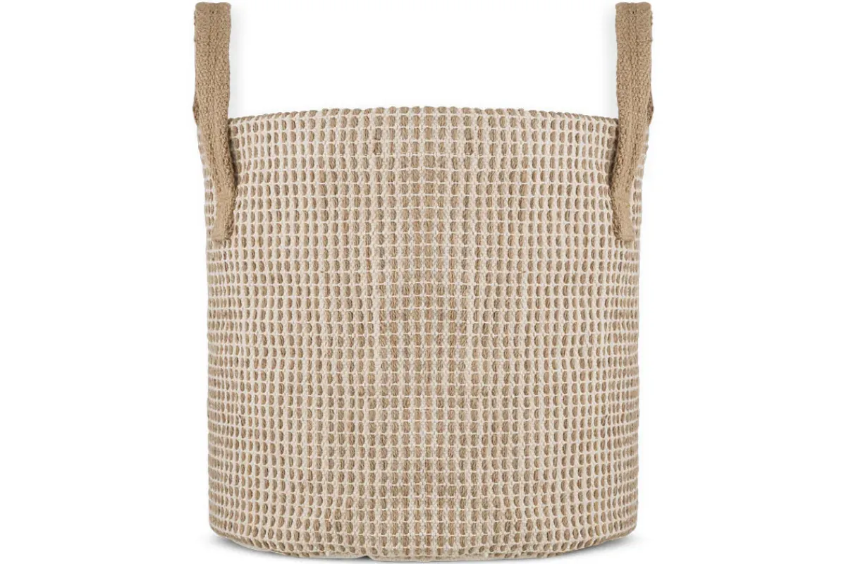 Baskets^Nkuku Rohia Basket - Natural & Cream