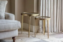Living|Side Tables^Nkuku Rohia Cast Metal Side Table - Brass