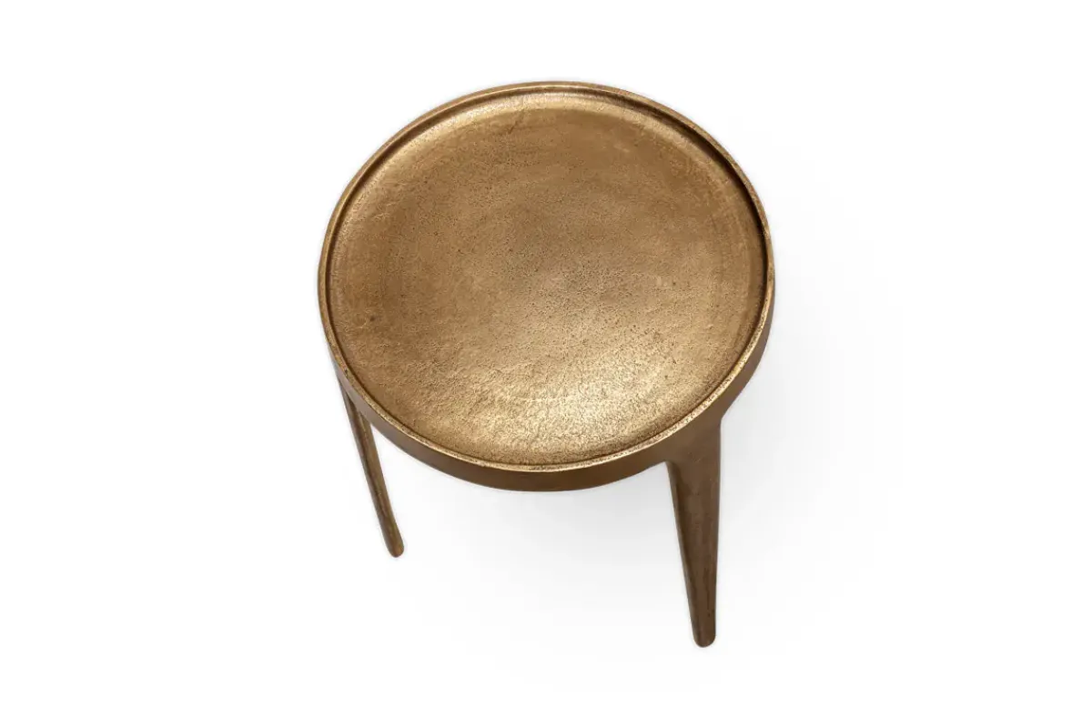 Living|Side Tables^Nkuku Rohia Cast Metal Side Table - Brass