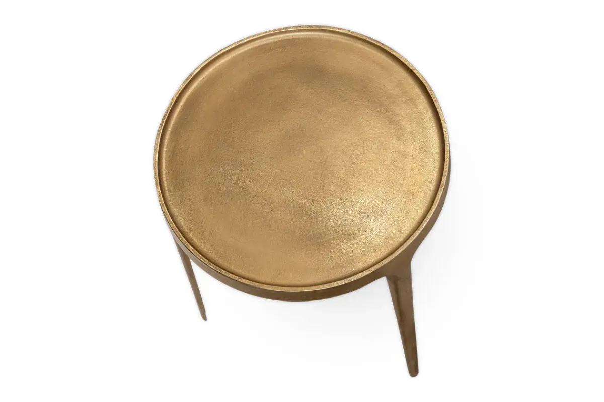 Living|Side Tables^Nkuku Rohia Cast Metal Side Table - Brass