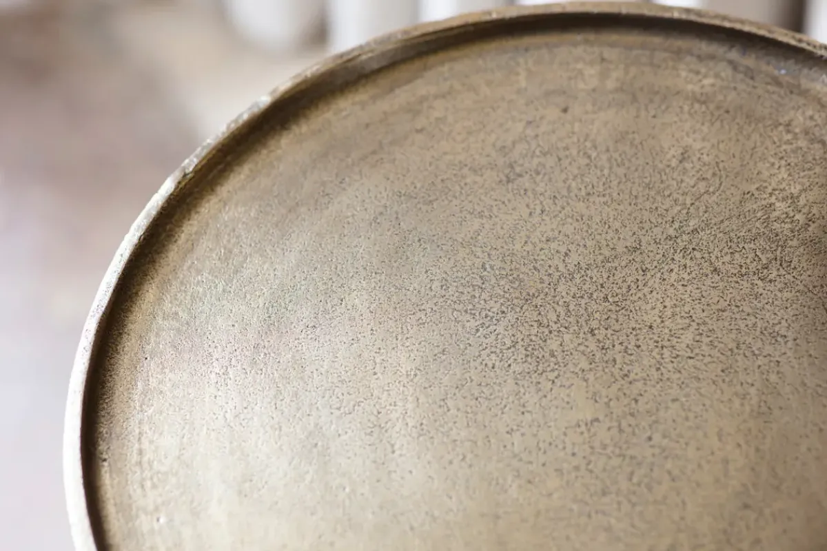 Living|Side Tables^Nkuku Rohia Cast Metal Side Table - Brass