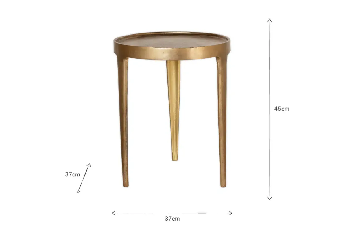 Living|Side Tables^Nkuku Rohia Cast Metal Side Table - Brass