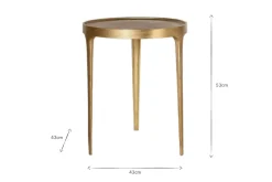 Living|Side Tables^Nkuku Rohia Cast Metal Side Table - Brass