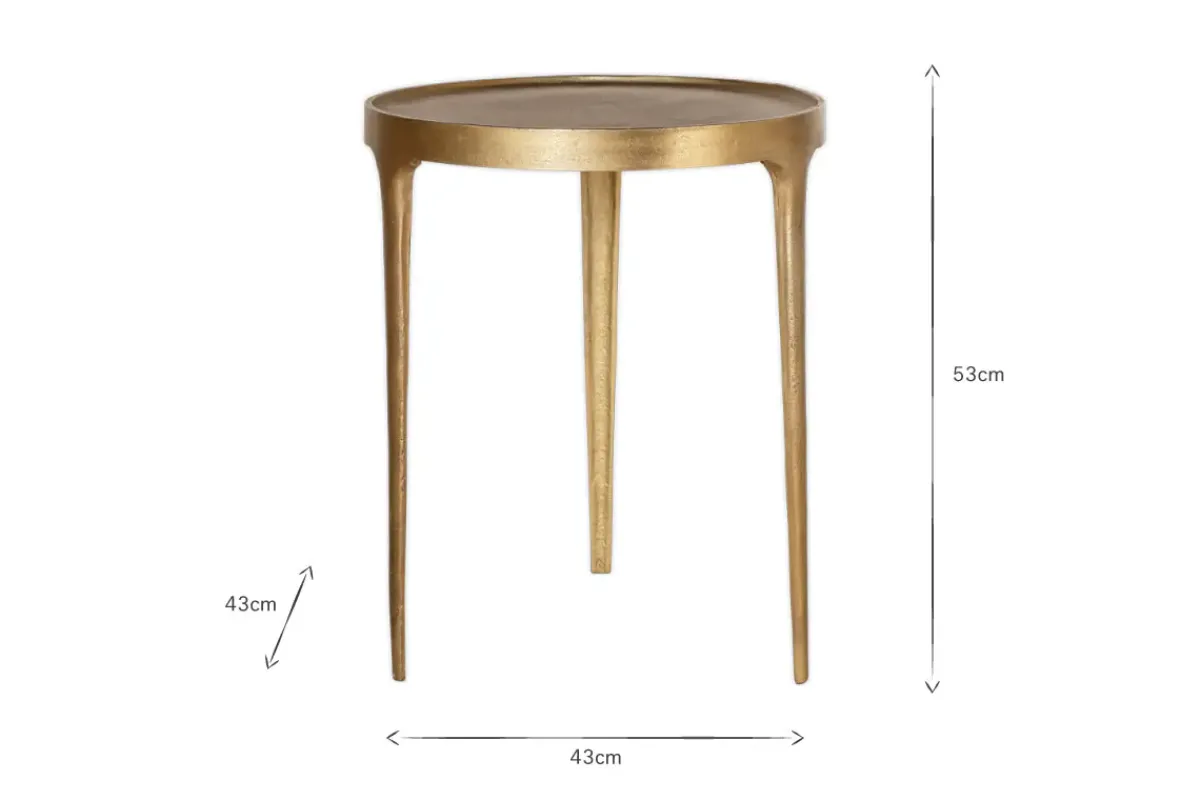 Living|Side Tables^Nkuku Rohia Cast Metal Side Table - Brass