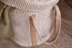 Baskets|Bathroom Accessories^Nkuku Rohia Laundry Basket - Natural & Cream