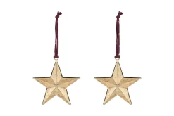 Baubles & Tree Decorations|New Christmas^Nkuku Roshani Star Baubles - Antique Brass (Set of 2)