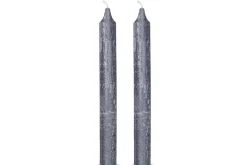 Fireside|Candles^Nkuku Rustic Soy Blend Dinner Candle - -(Set of 2) Charcoal