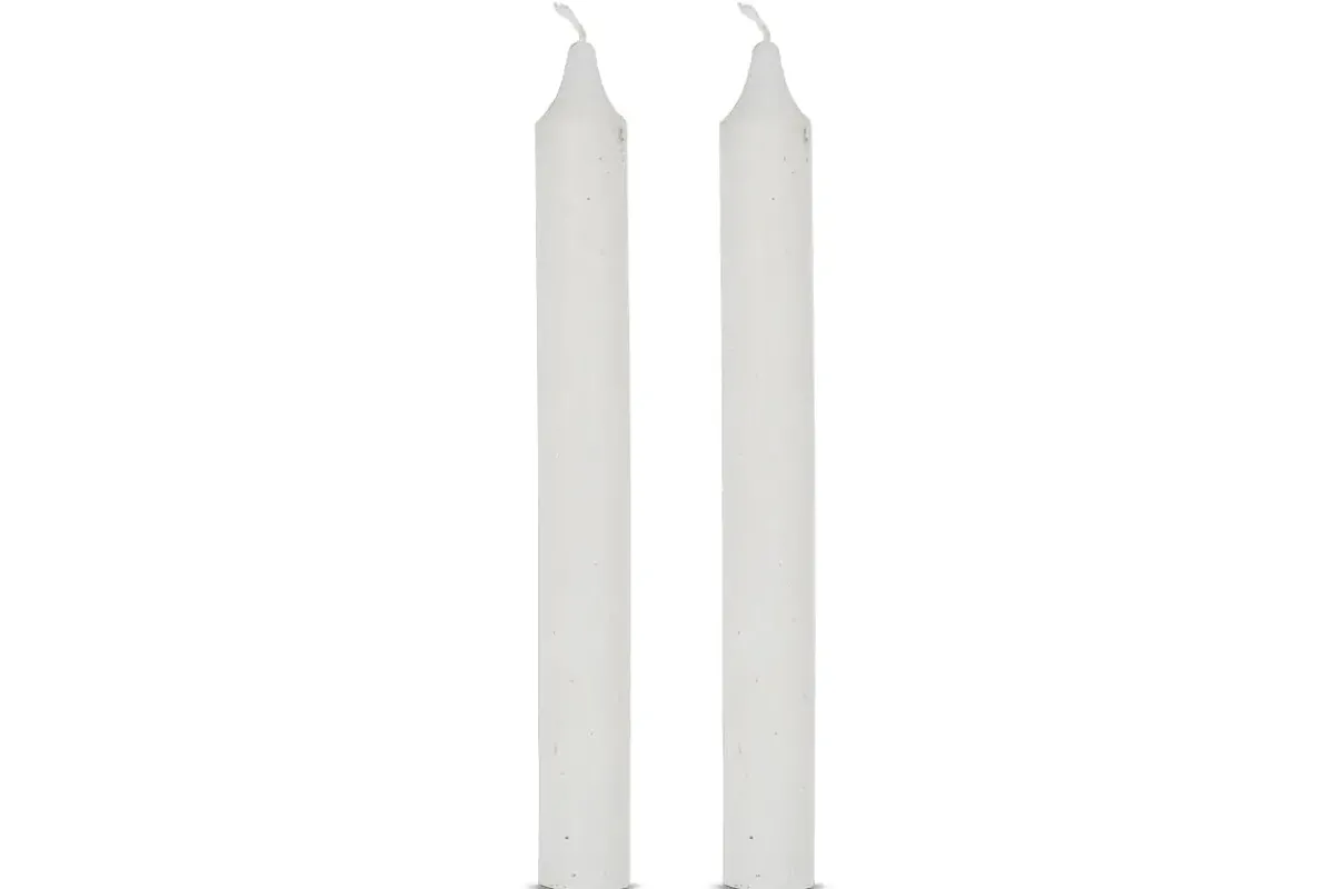 Candles|Candle Holders^Nkuku Rustic Soy Blend Dinner Candle - - (Set of 2) White