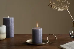 Candles|Candles & Candleholders^Nkuku Rustic Soy Blend Mini Pillar Candle - Charcoal