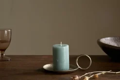 Candles|Candles & Candleholders^Nkuku Rustic Soy Blend Mini Pillar Candle - Sage Green