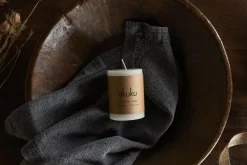 Candles|Candles & Candleholders^Nkuku Rustic Soy Blend Mini Pillar Candle - White