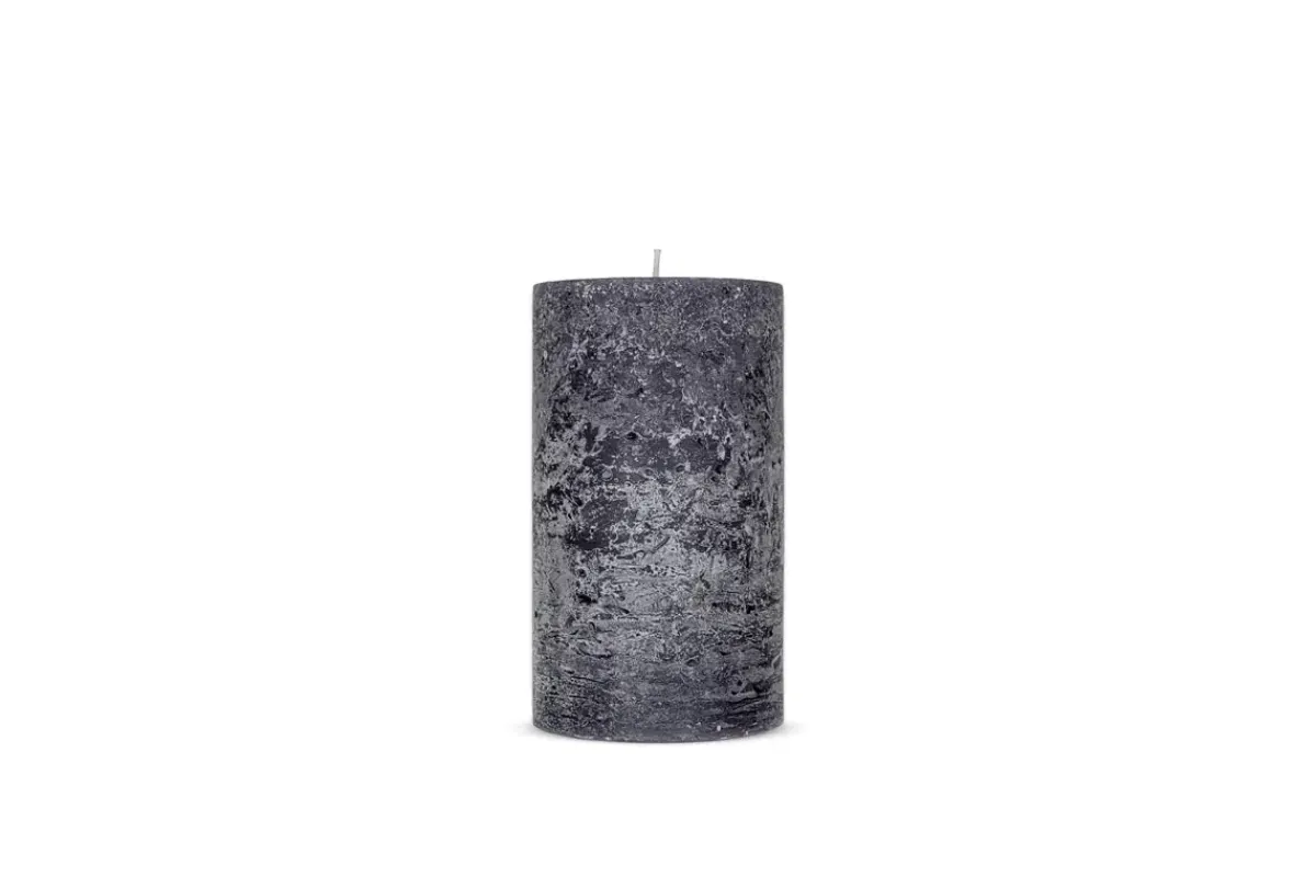 Candles|Candle Holders^Nkuku Rustic Soy Blend Pillar Candle - - Small Charcoal