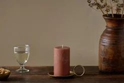 Candles|Candles & Candleholders^Nkuku ic Soy Blend Pillar Candle - - Small Rust