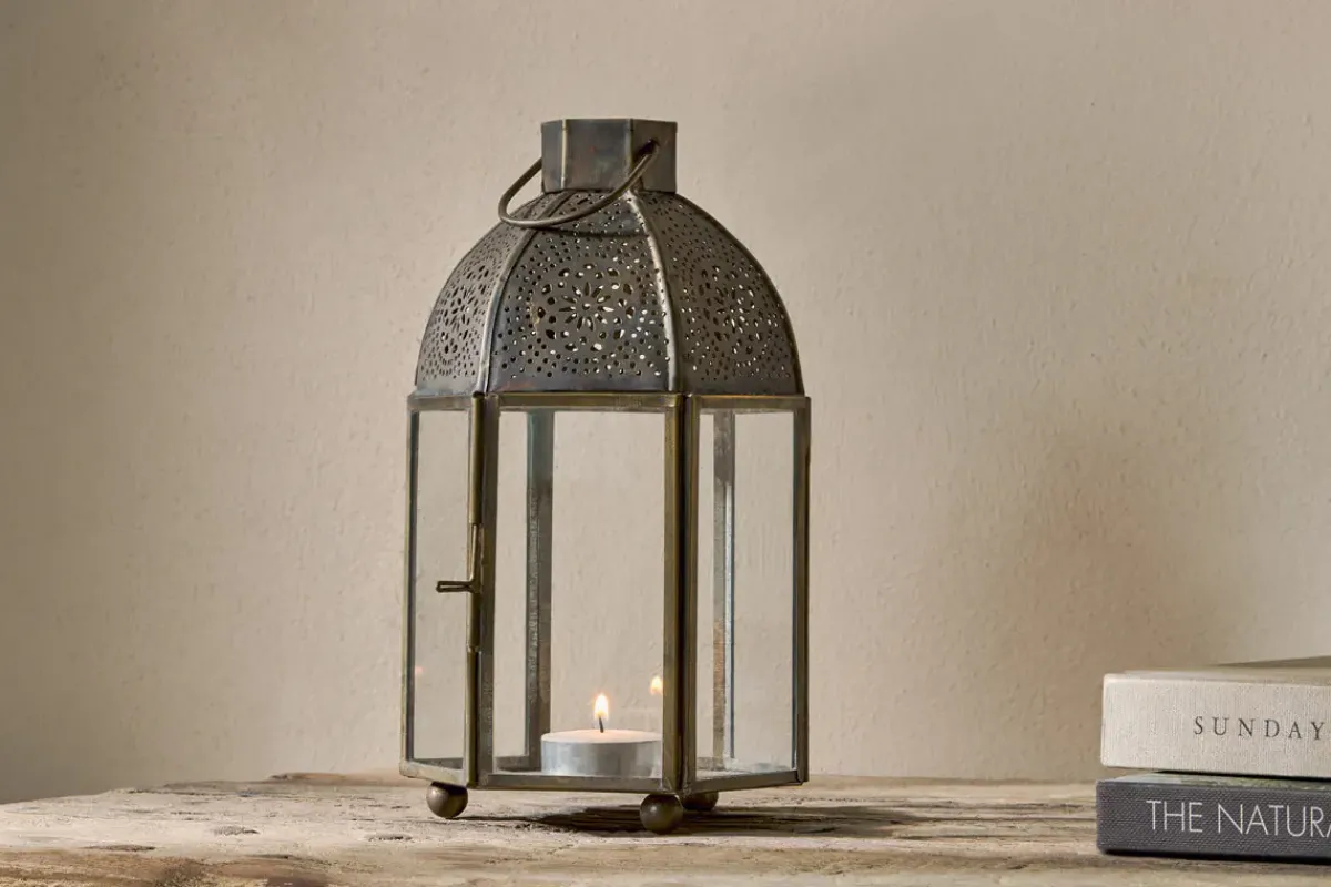 Decorative Home Accessories|Fireside^Nkuku Sabra Lantern - Aged Antique