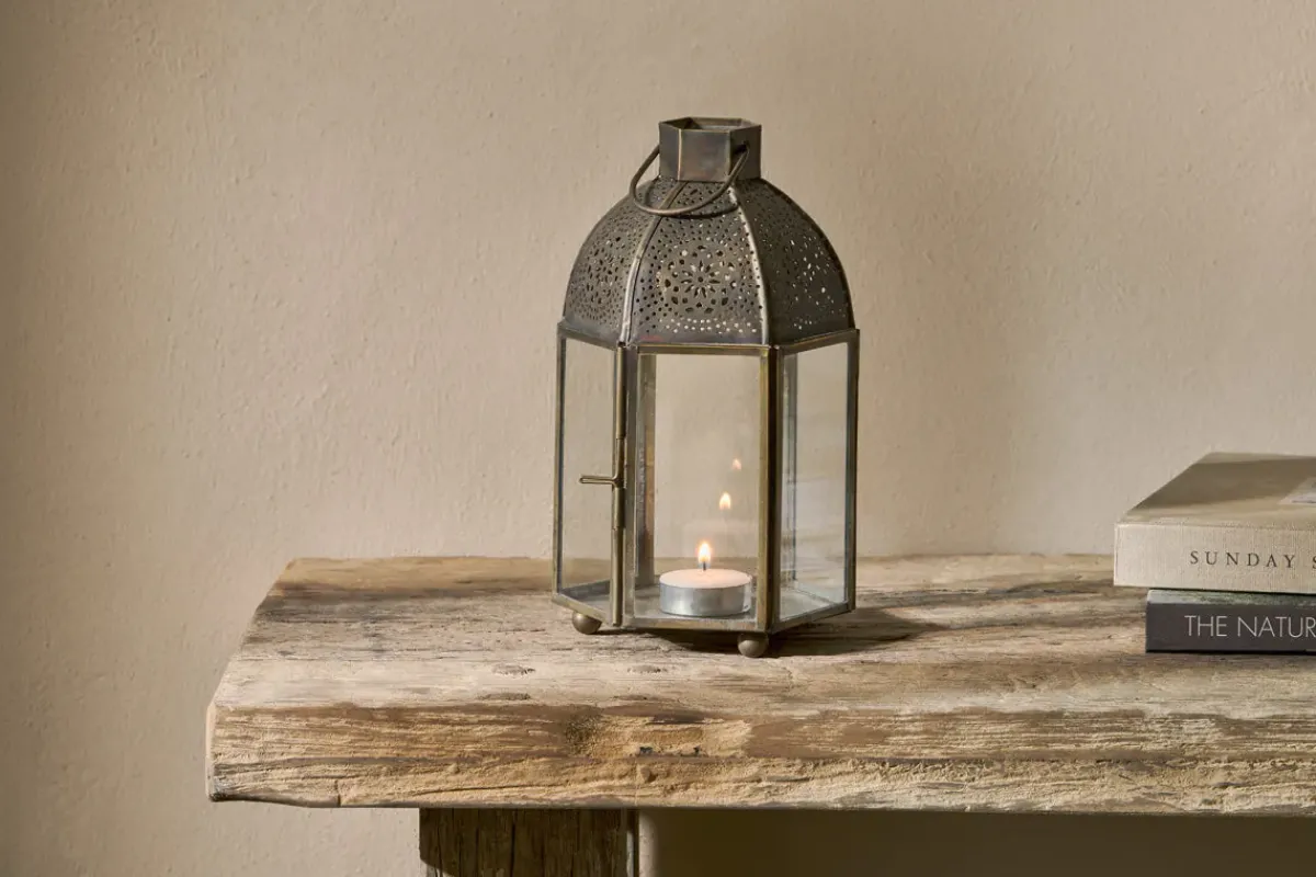 Decorative Home Accessories|Fireside^Nkuku Sabra Lantern - Aged Antique