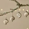 Baubles & Tree Decorations^Nkuku Sachin Shell Baubles - Rustic Gold - (Set of 4)