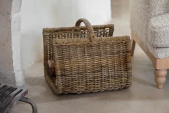 Fireside|Baskets^Nkuku Sadra Rattan Log Basket - Natural