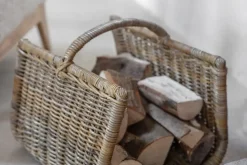 Fireside|Baskets^Nkuku Sadra Rattan Log Basket - Natural